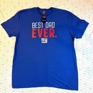 New York Giants NFL Fanatics Best Dad Ever Blue T-Shirt Size 3XL NWT